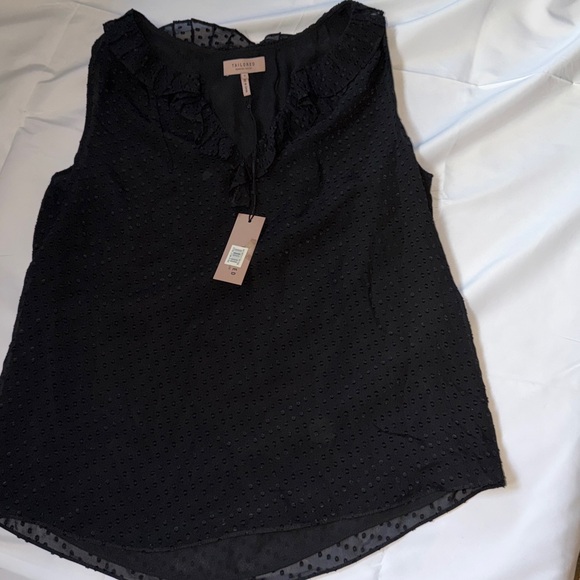 Rebecca Taylor Black Ruffle Blouse - Picture 2 of 8